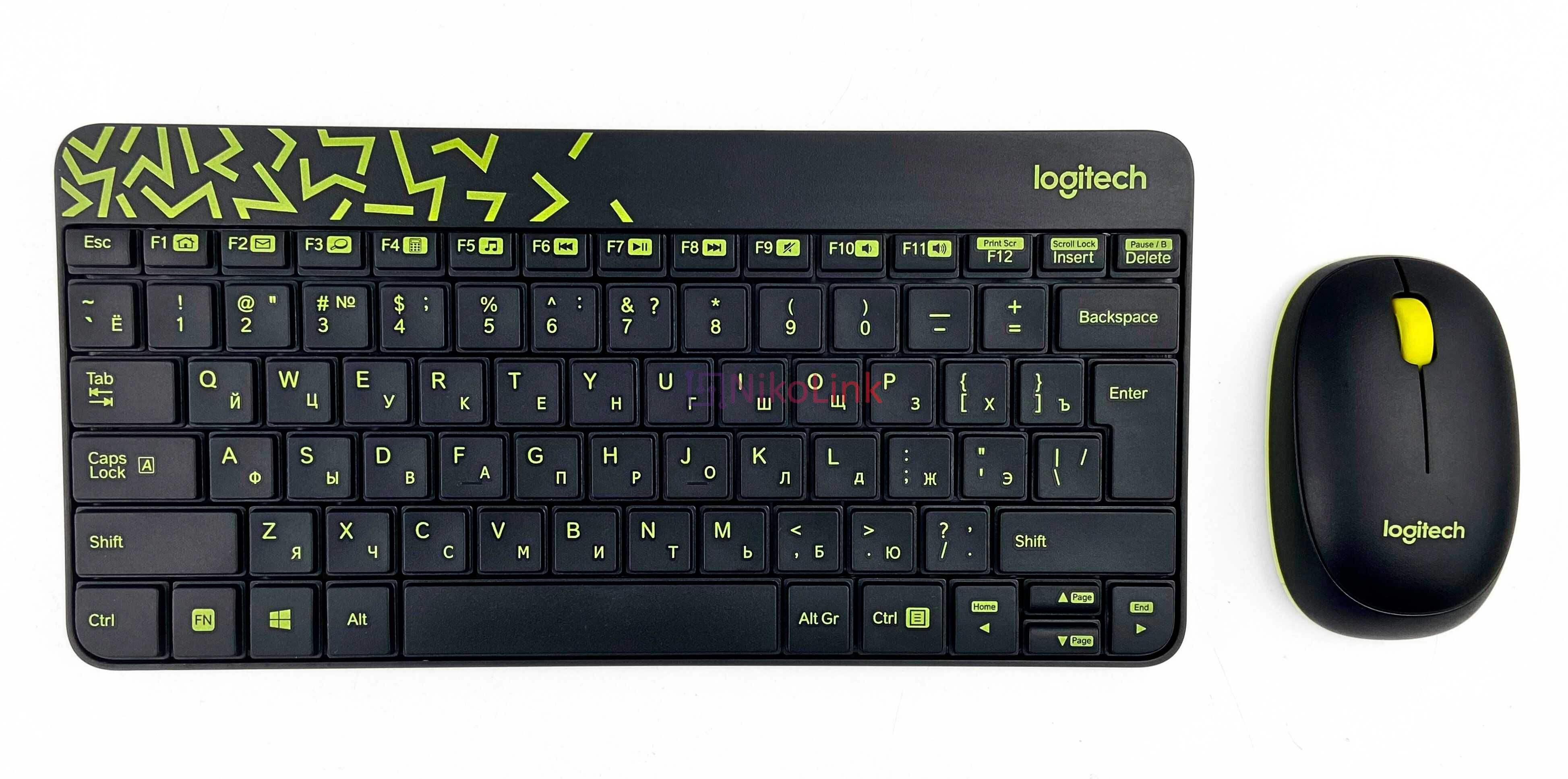 Компактний Бездротовий комплект Logitech MK240 - Клавіатура та Миша