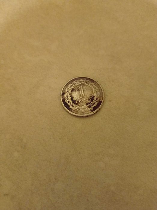 Destrukt menniczy 1 złoty z 1992