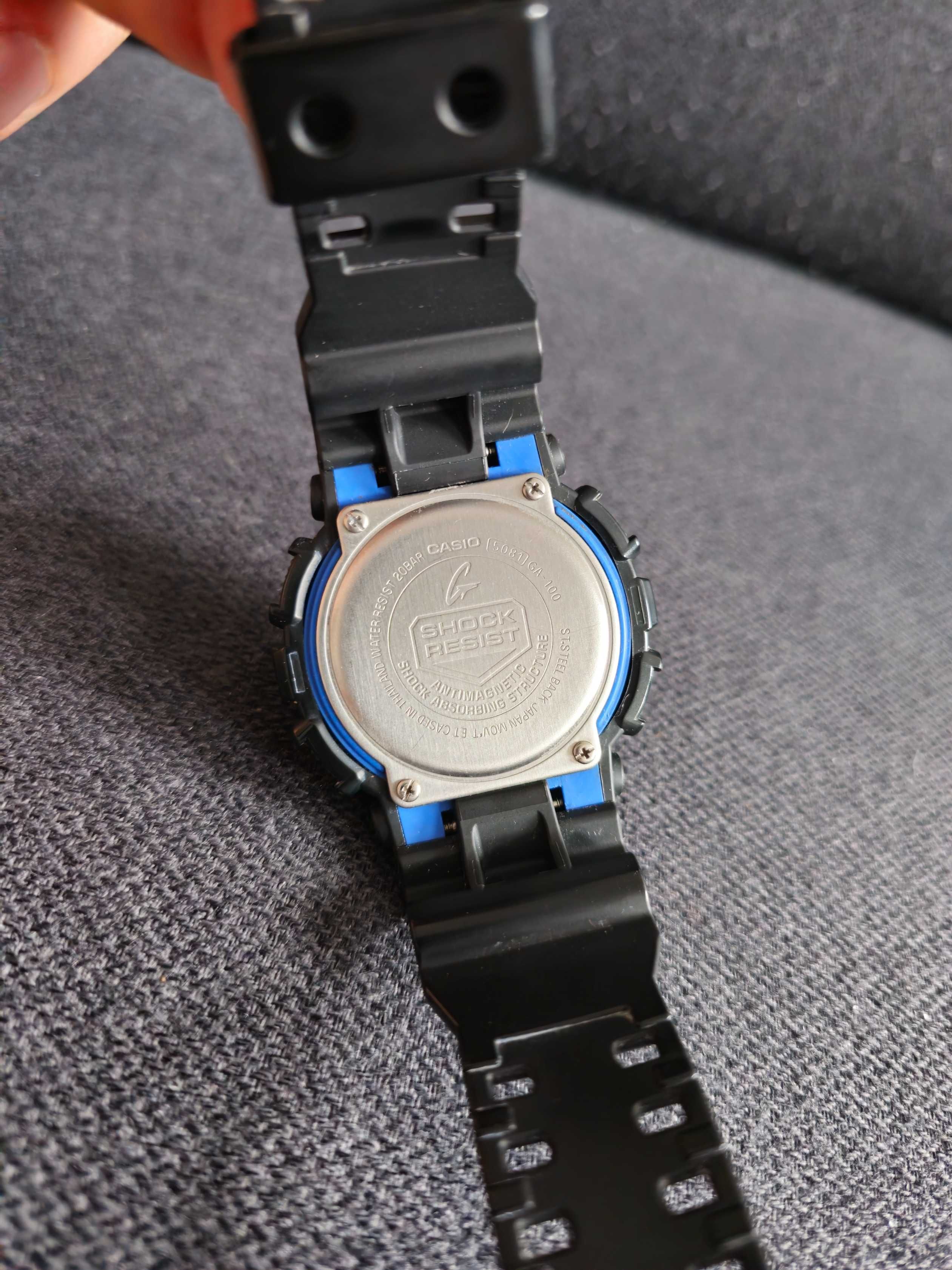 zegarek Casio G-Shock GA-100-1A2ER – niebieski, nowa bateria