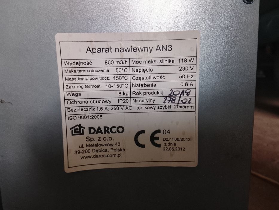 Aparat nawiewny AN3
