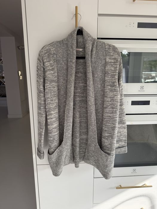 Camaieu sweter kardigan narzutka szary uniwersalny