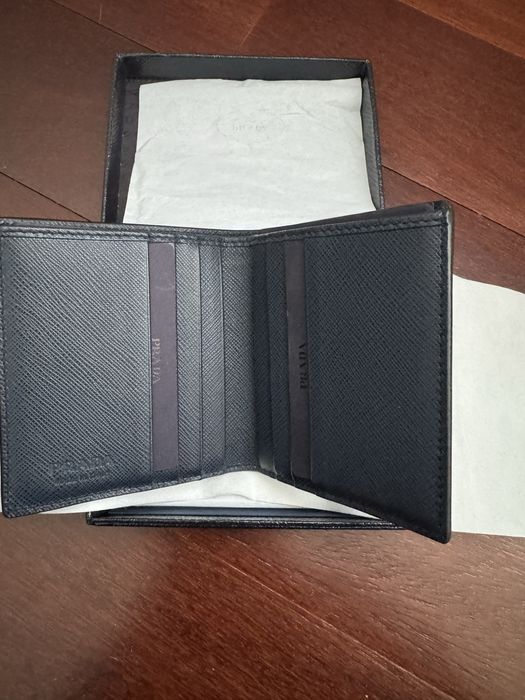 Carteira Prada Homem Preto/Azul