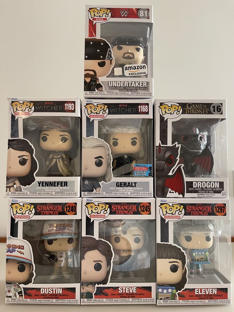 Coleção Funko pop’s Marvel/Star Wars/Música/Filmes/Séries/Jogos