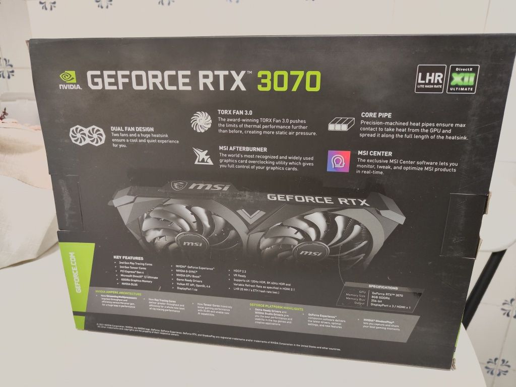 NVIDIA MSI RTX 3070 Ventus 2x OC