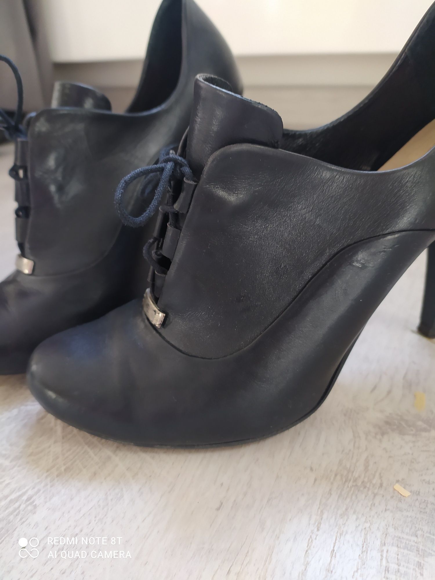 Buty na obcasie Maccioni 37 skórzane wiązane