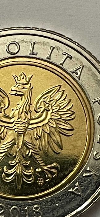 moneta 5 zł 2018 UNC destrukt - 100 Lecie