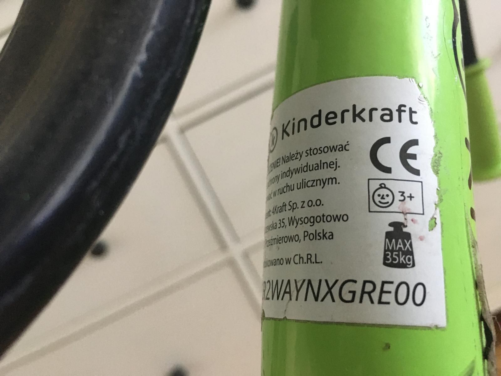 Rowerek biegowy zielony