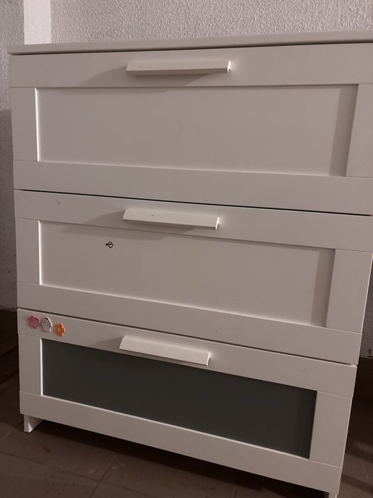 Komoda biała 3 szuflady