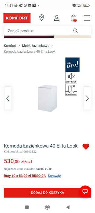 Nowa komoda łazienka szafka łazienkowa
