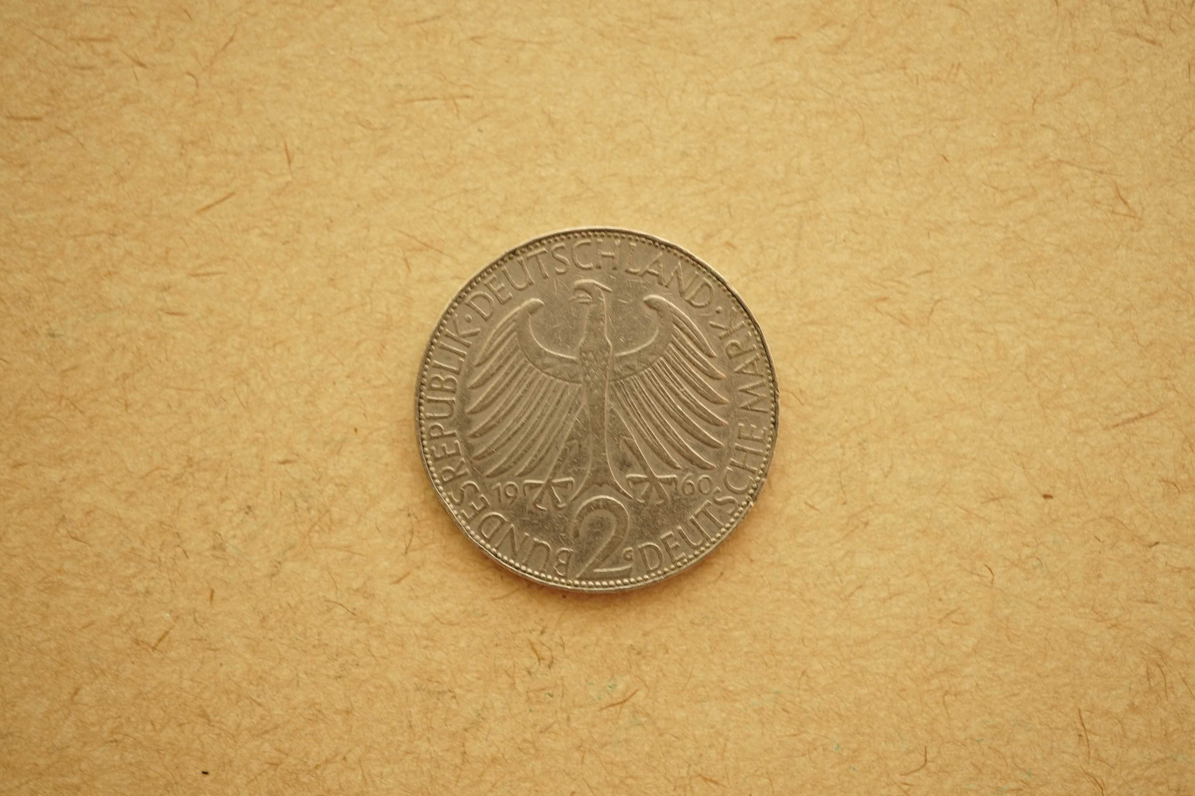 Moeda 2 Deutsche Mark - Alemanha - Max Planck - 1947