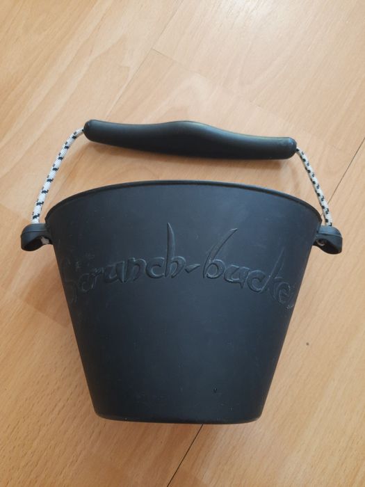 Scrunch czarne silikonowe wiaderko fresbee 2x łopatka kaczka