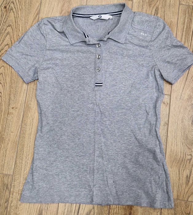 Szara koszulka polo Bmw S