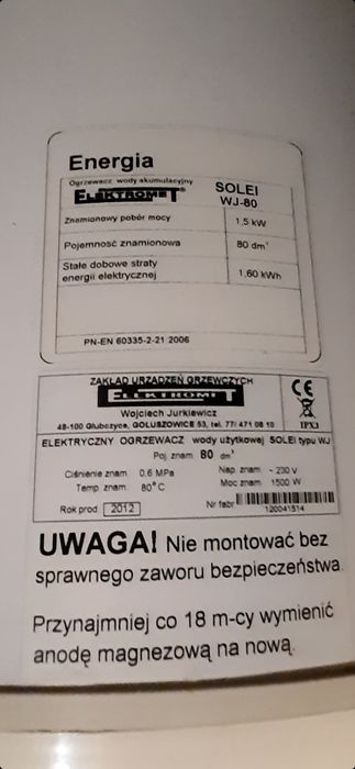 Terma 80 l Solei
