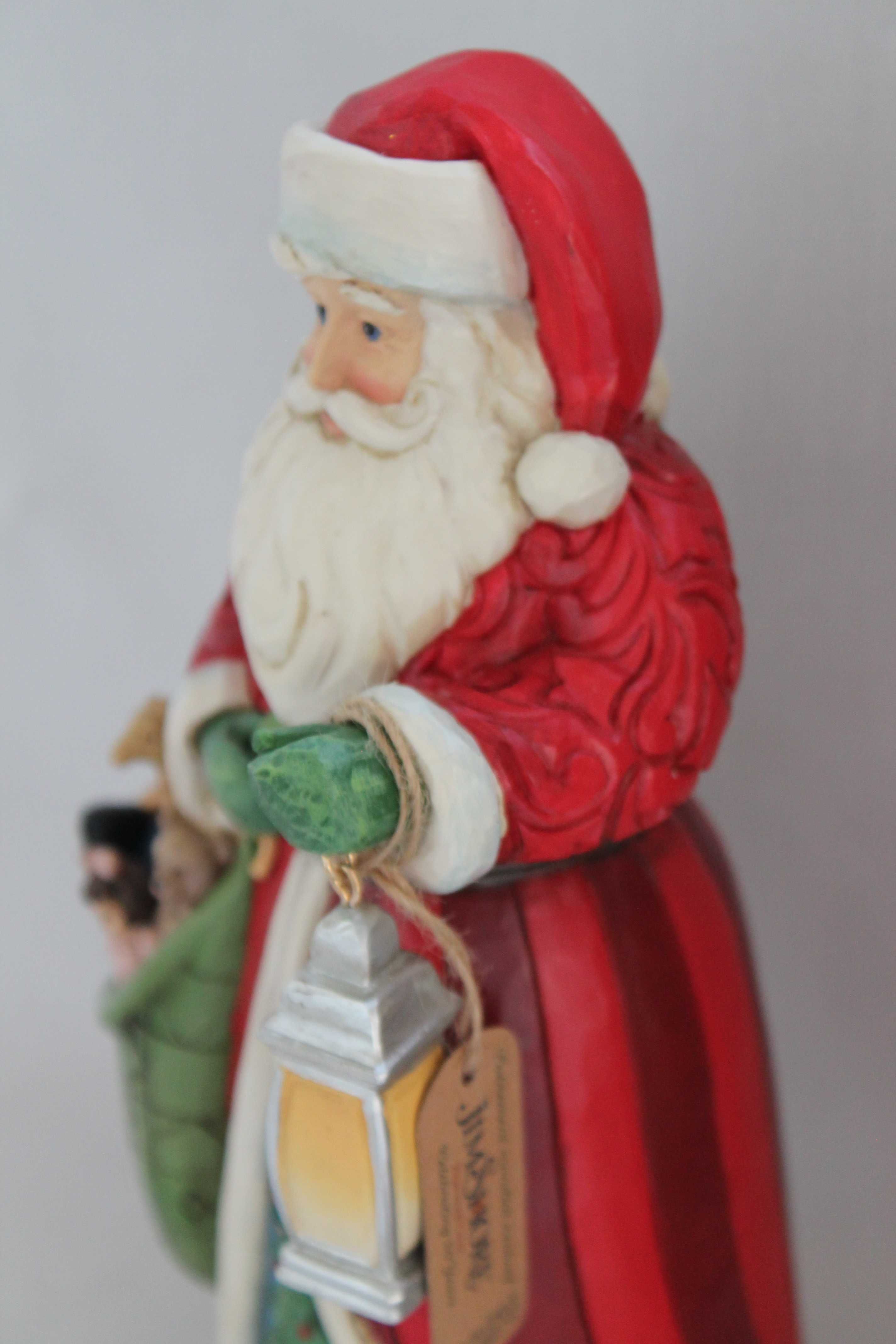 Новорічні прикраси Jim Shore Red & White Toy Bag Santa  з Америки
