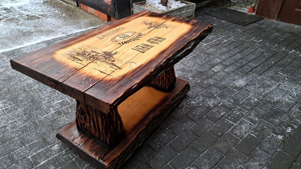 Stolik kawowy,stolik drewniany, western, wild west