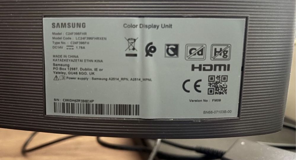 Monitor Samsung C24F396FHR 23,5”
