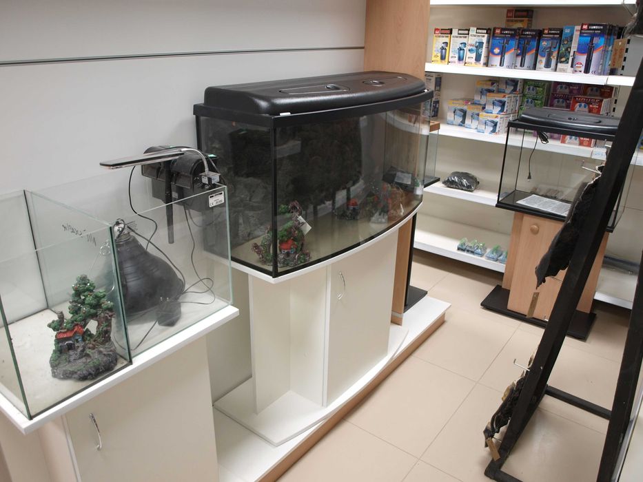 Akwarium zestaw 100x40x50 profilowane  / panoramiczne.