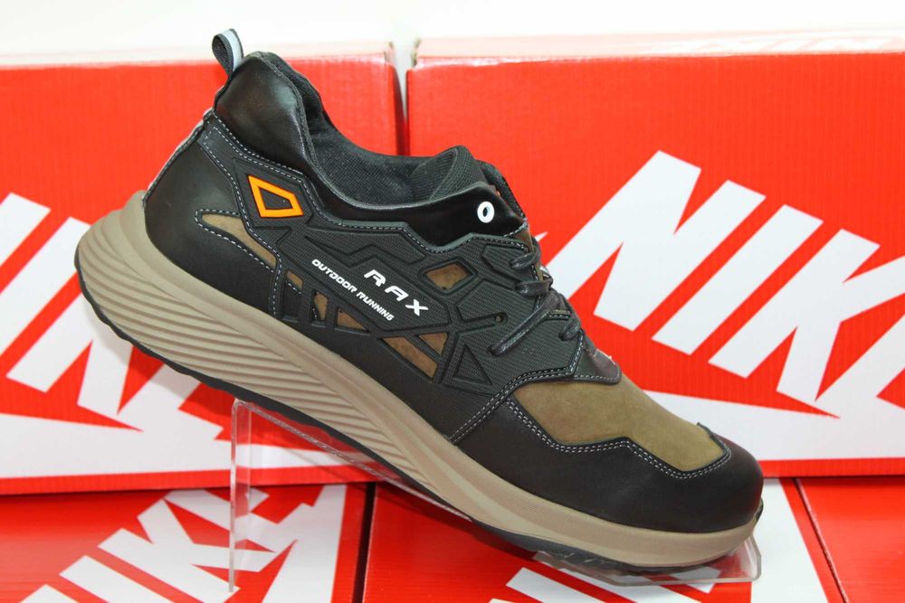 NIKE AIR JORDAN  - коричневые кожаные кроссовки кросівки(код 5-15кор.)