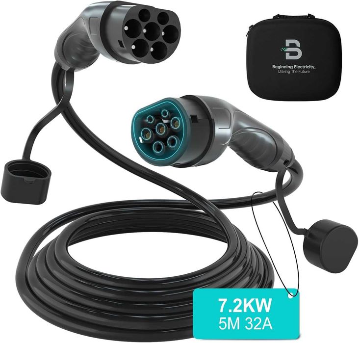 Kabel do ładowania samochodów elektrycznych z torbą transportow