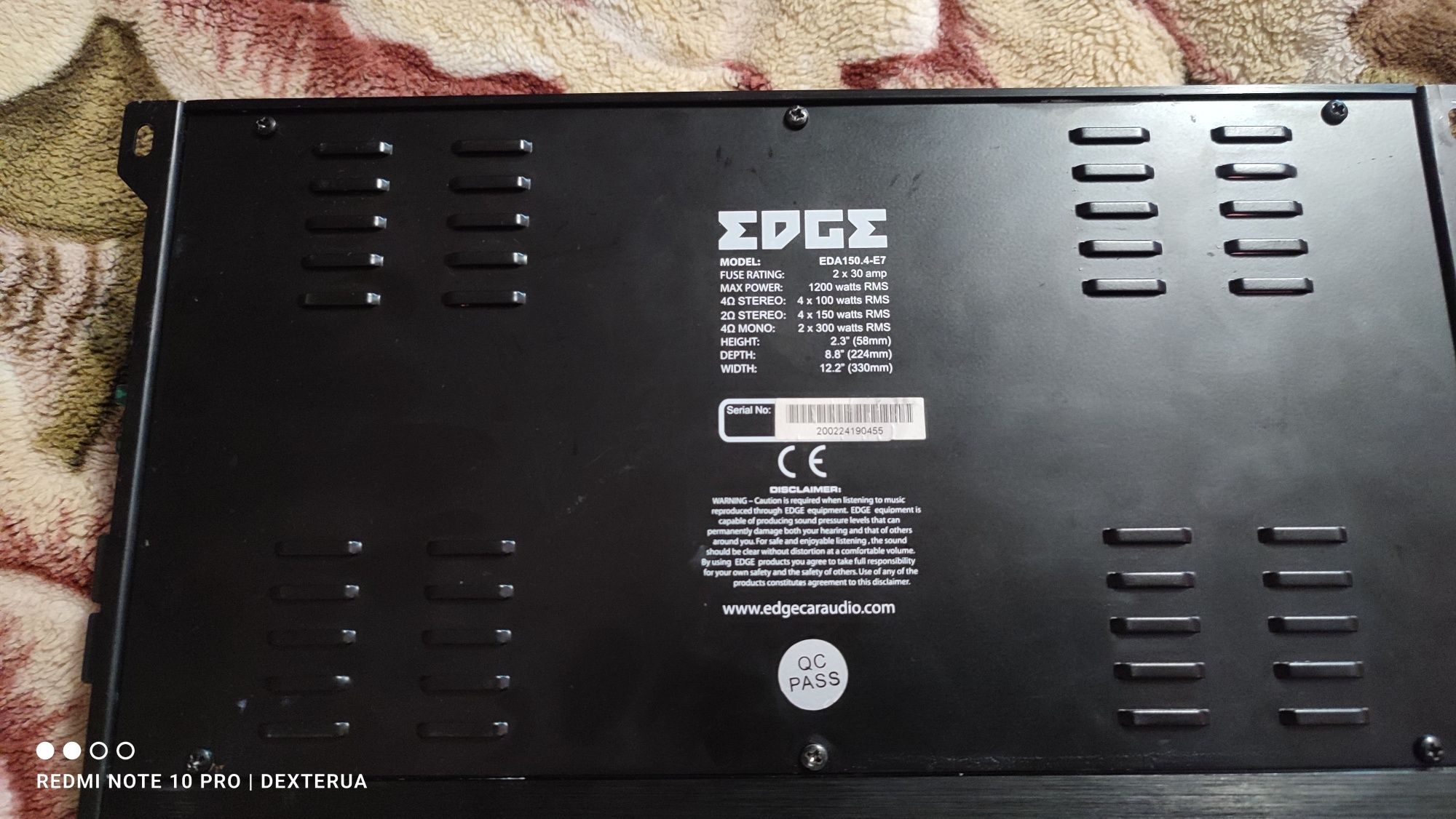 Підсилювач автомобільний edge EDA150.4 4 канала