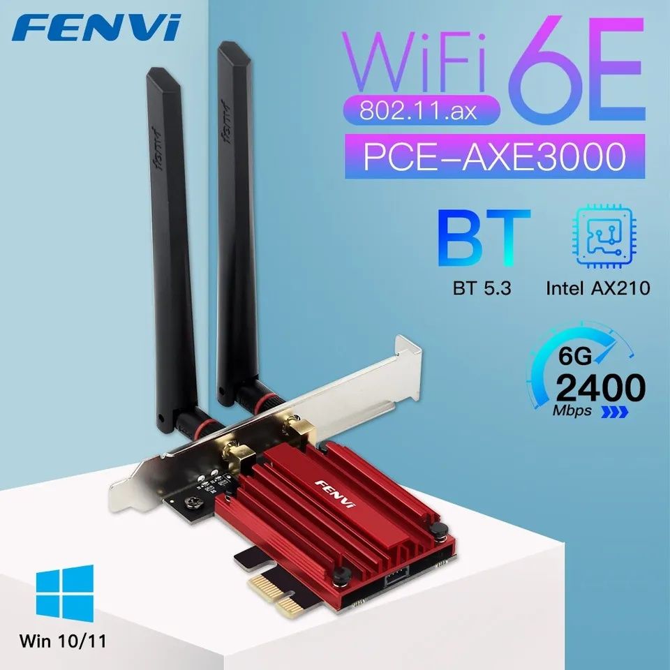 Wi-fi адаптер 6E AX 210 5374 Mbps