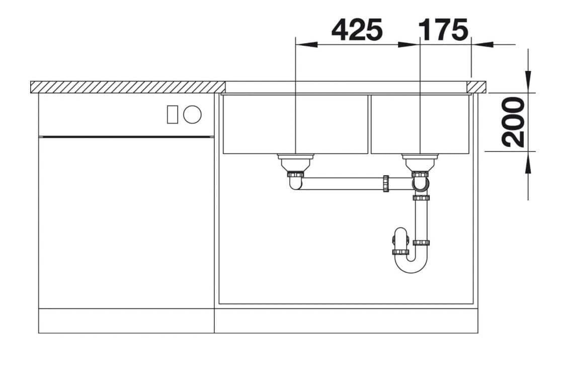 Zlewozmywak BLANCO Subline 480/320-U 523588