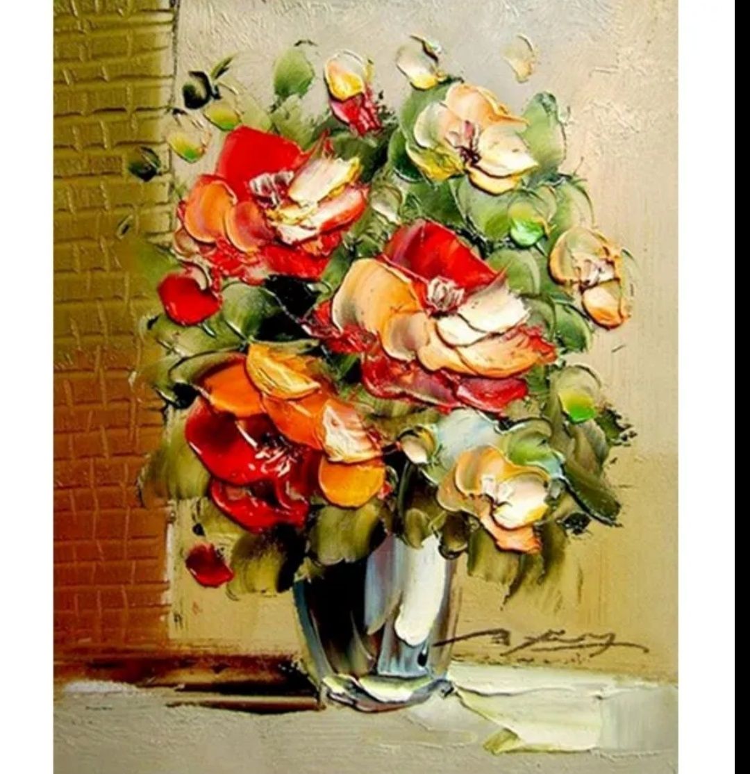 Картина по номерам Ваза з квітами