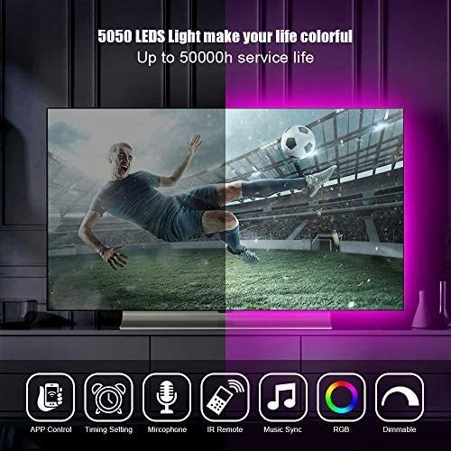 Fita led CGN RGB 30M SMD 5050 com App controlador Sincronização SELADO