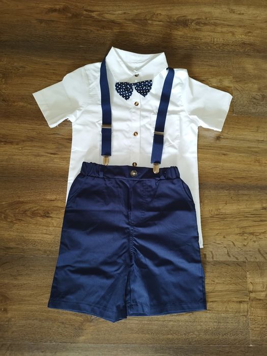 Elegancki komplet dla chłopca,wizytowy,lato zestaw 4 części R.122 Nowy