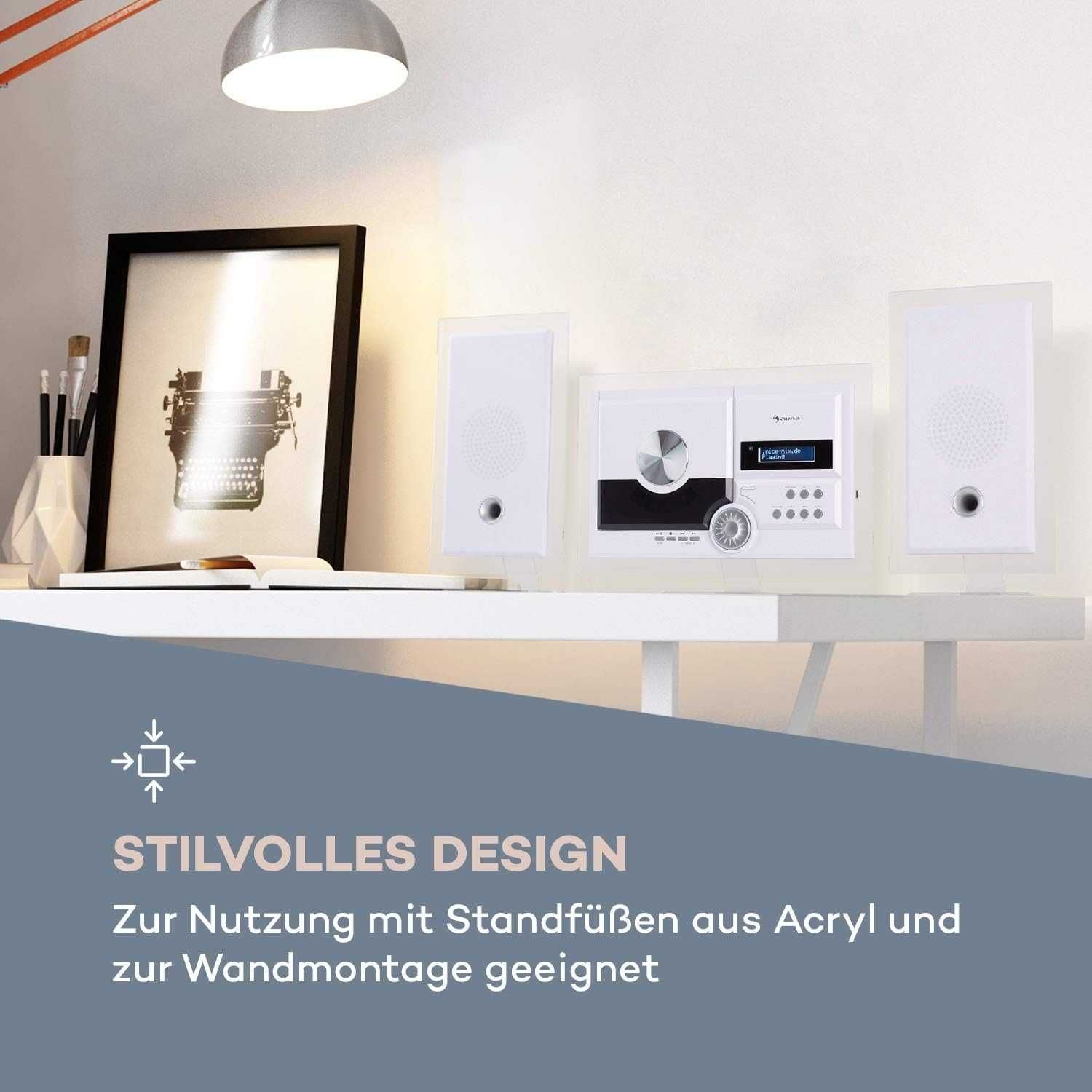 Elegancka Wieża Stereo Auna Sonic DAB+ MP3 USB FM AUX BLUETOOTH Nowa !
