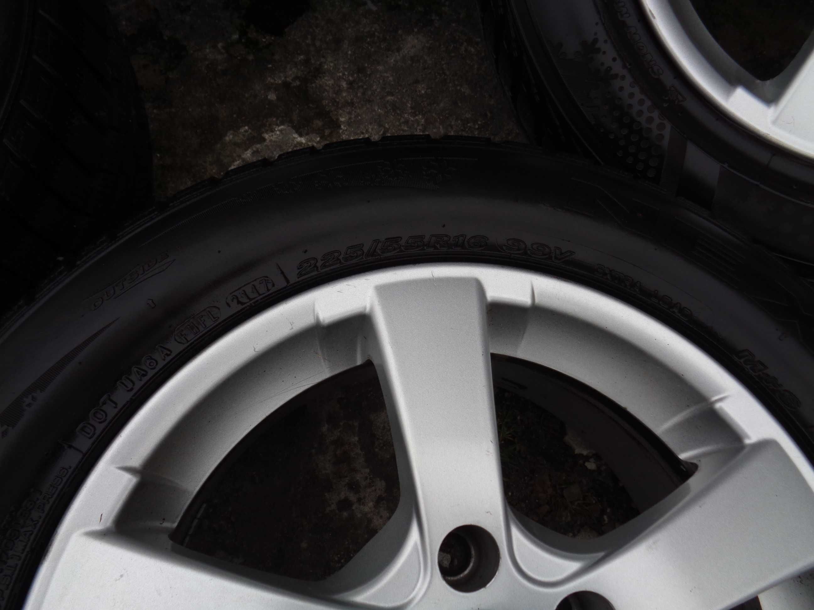 Alufelgi CMS 16 cali 5x112 VW, Audi, Seat, Skoda + opony zimowe 8mm