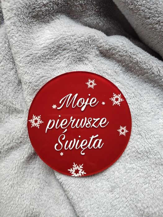 Tabliczka do zdjęcia Moje pierwsze Święta, sesja świąteczna, niemowlak