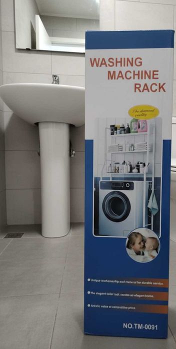 Стеллаж над стиральной машинкой Полка в ванную металическая/ поличка