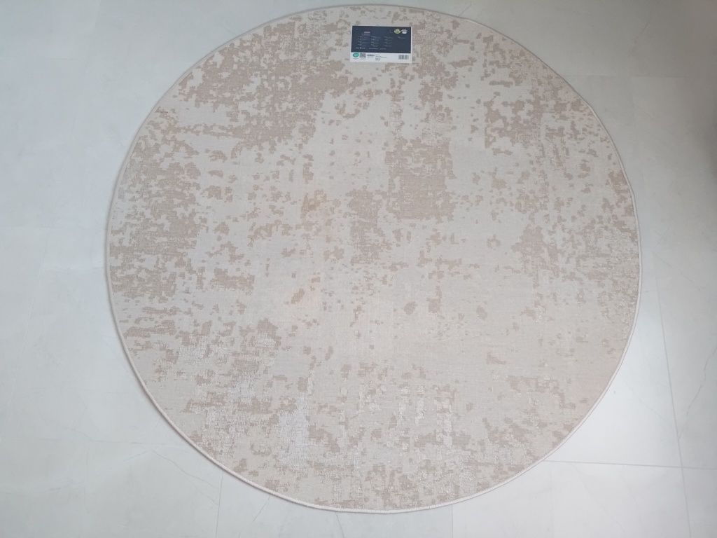 Dywan Multidecor 160cm okrągły przecierka beżowo-złota