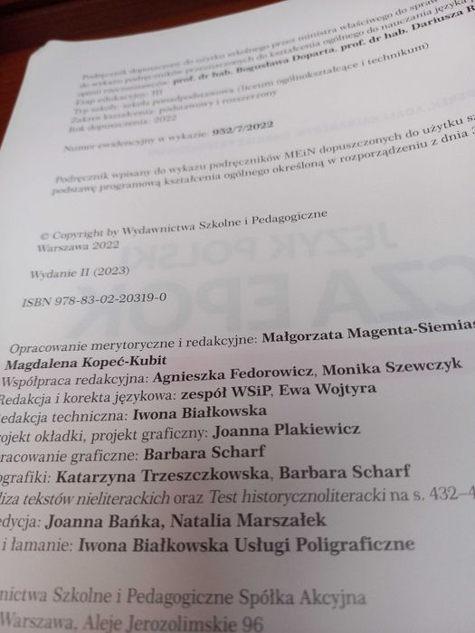 Oblicza epok 4 język polski WSiP zakres podstawowy i rozszerzony 2023