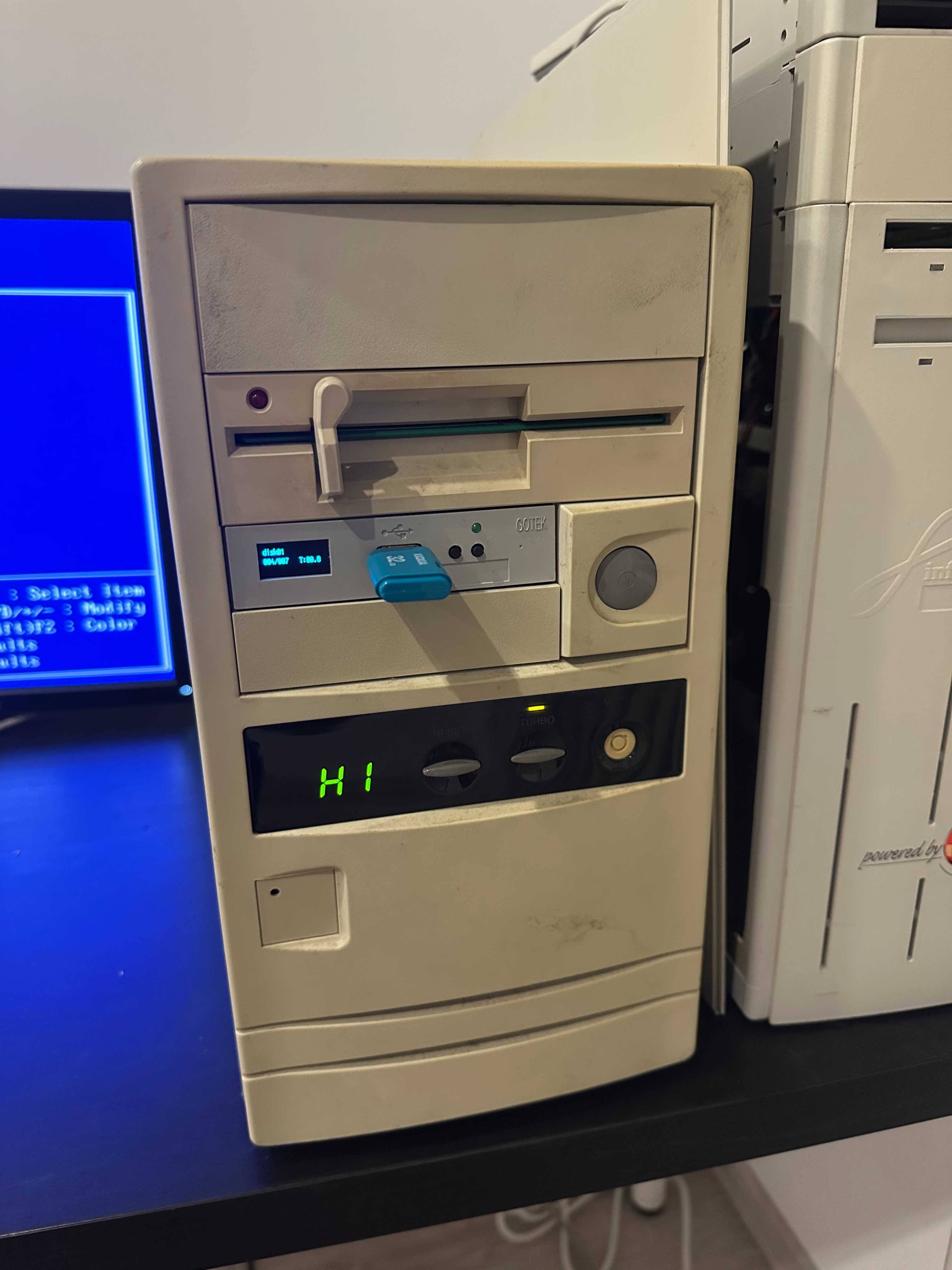 Komputer AMD K6-2 333MHz / 16MB RAM / GOTEK / 5,25" / S3 TRIO / AB-TX5
