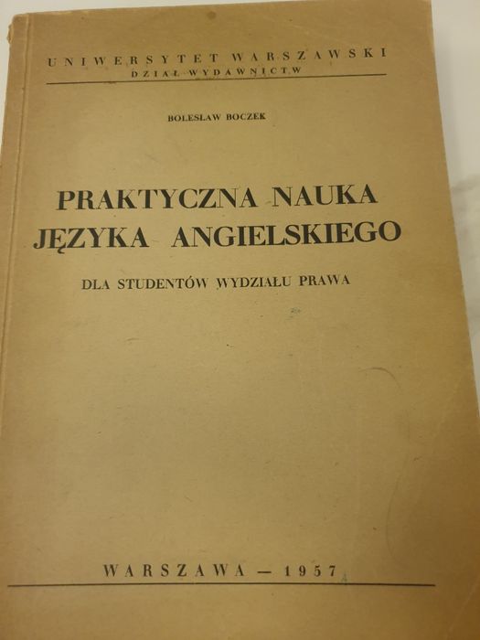 Praktyczna nauka j. ang. dla studentów wydz. prawa. Bolesław Boczek