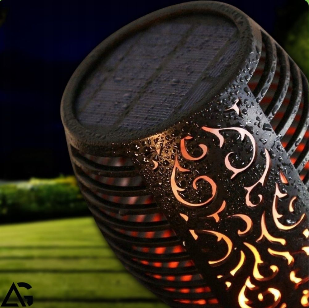 Lampa Solarna Ogrodowa Led Pochodnia Latarnia Efekt Płomienia Wbijana