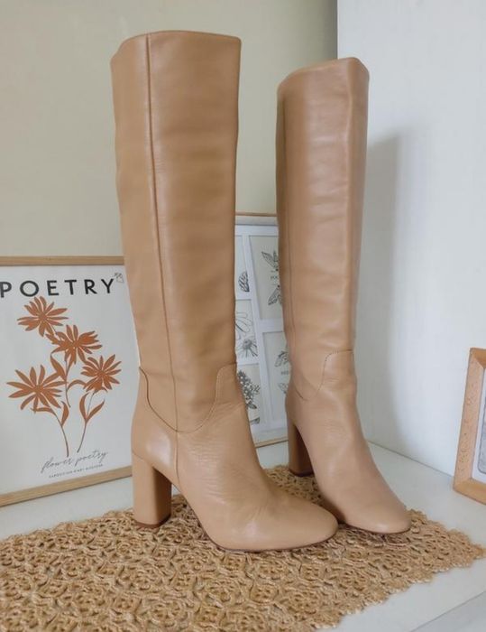 Шкіряні чоботи zara,  38p