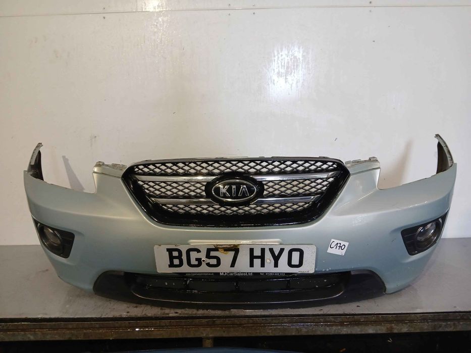 ^ ZDERZAK PRZÓD PRZEDNI DO KIA CARENS III 3 BŁĘKITNY MORSKI HALOGENY