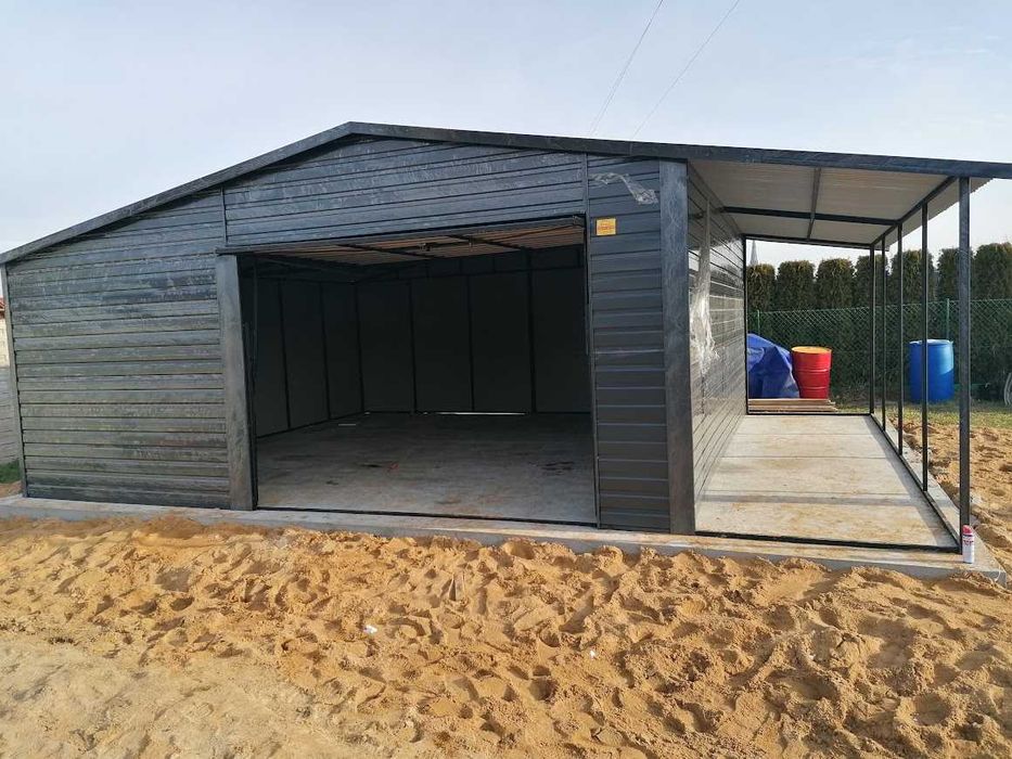 Dwustanowiskowy garaż + DRZWI Dwuspad