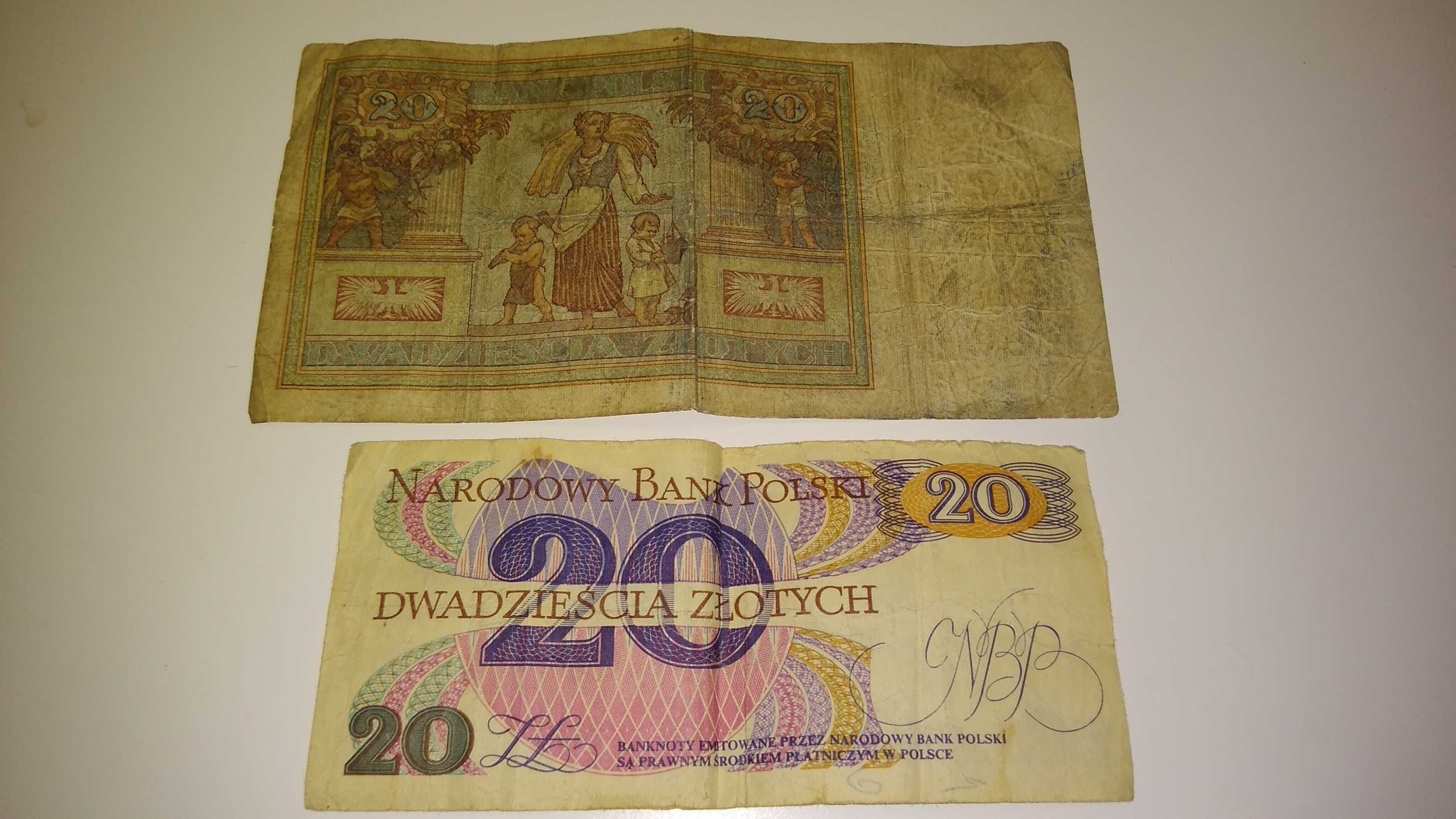 dwa banknoty 20 zł