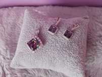 kolczyki zawieszka mystic topaz cyrkonie