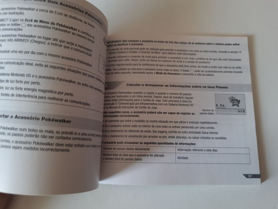 Manual Pokewalker dos Pokemon