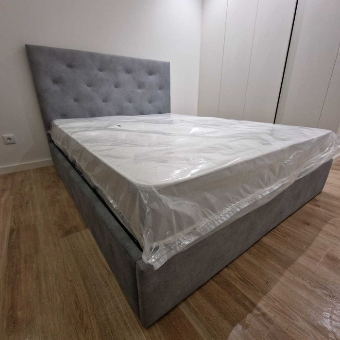 Camas de Casal Estofadas de Luxo 199€ Disp. em Várias Cores! 190x140m!