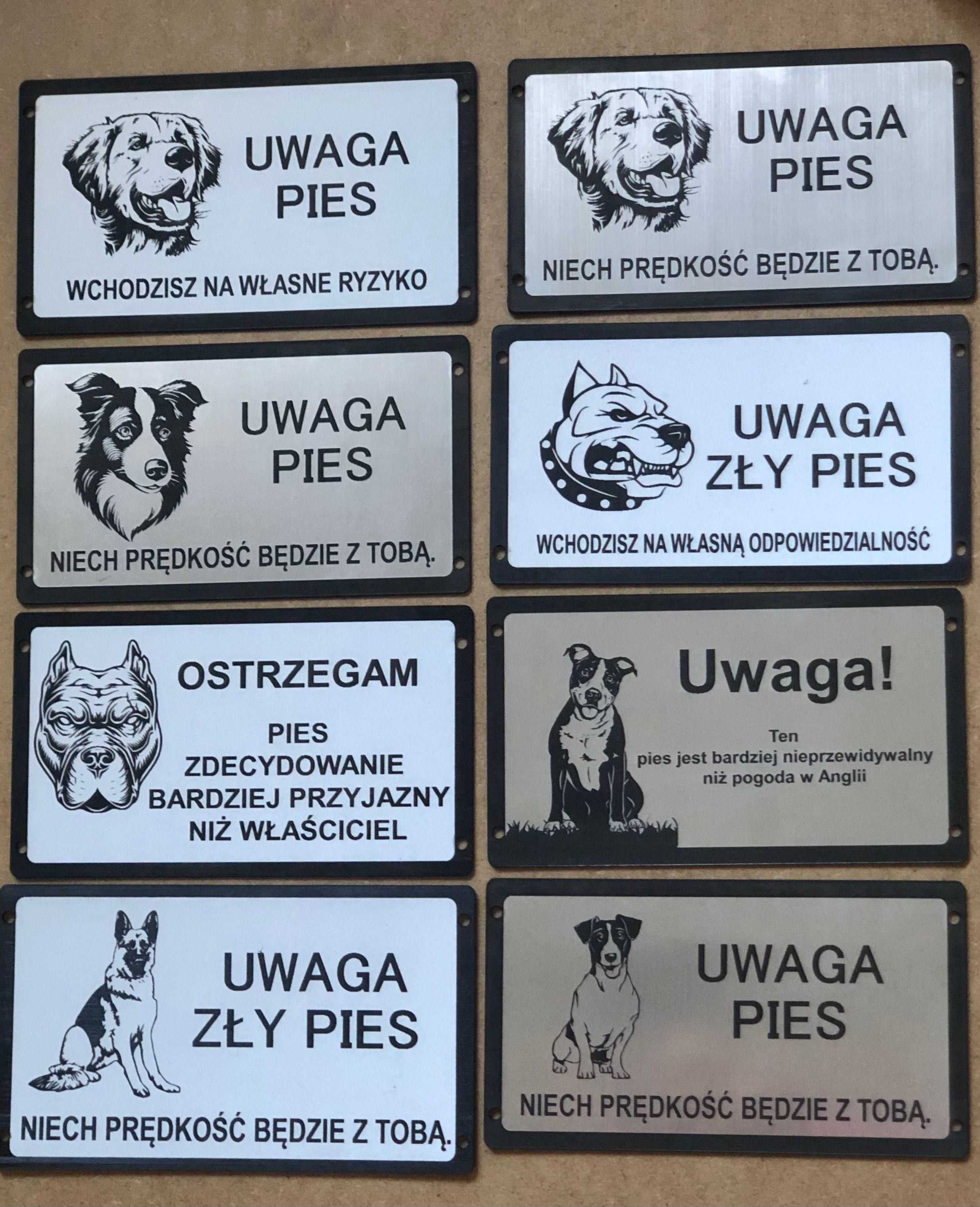 Tabliczki uwaga zły pies duży wybór