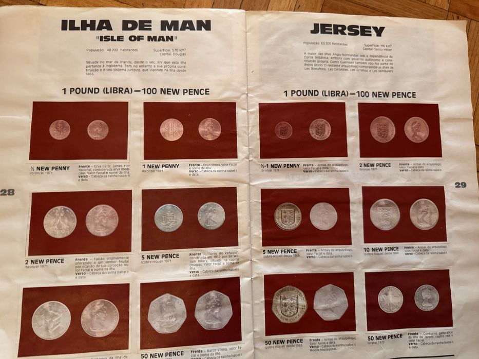 2 cadernetas cromos coleçāo volume I e II Moedas da Europa Correntes