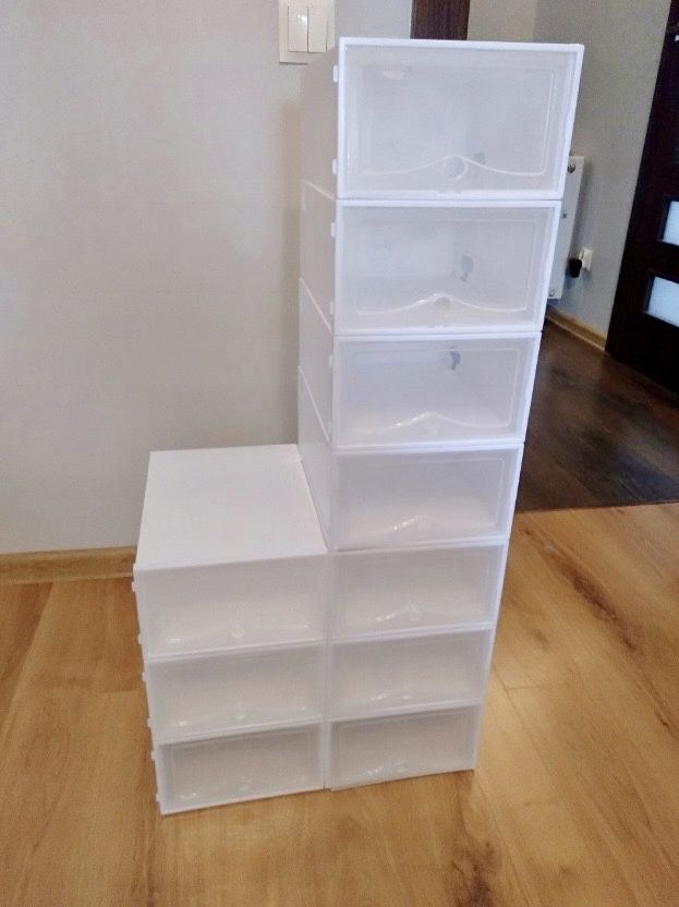10x pudełka na buty szafka pojemnik organizer na obuwię