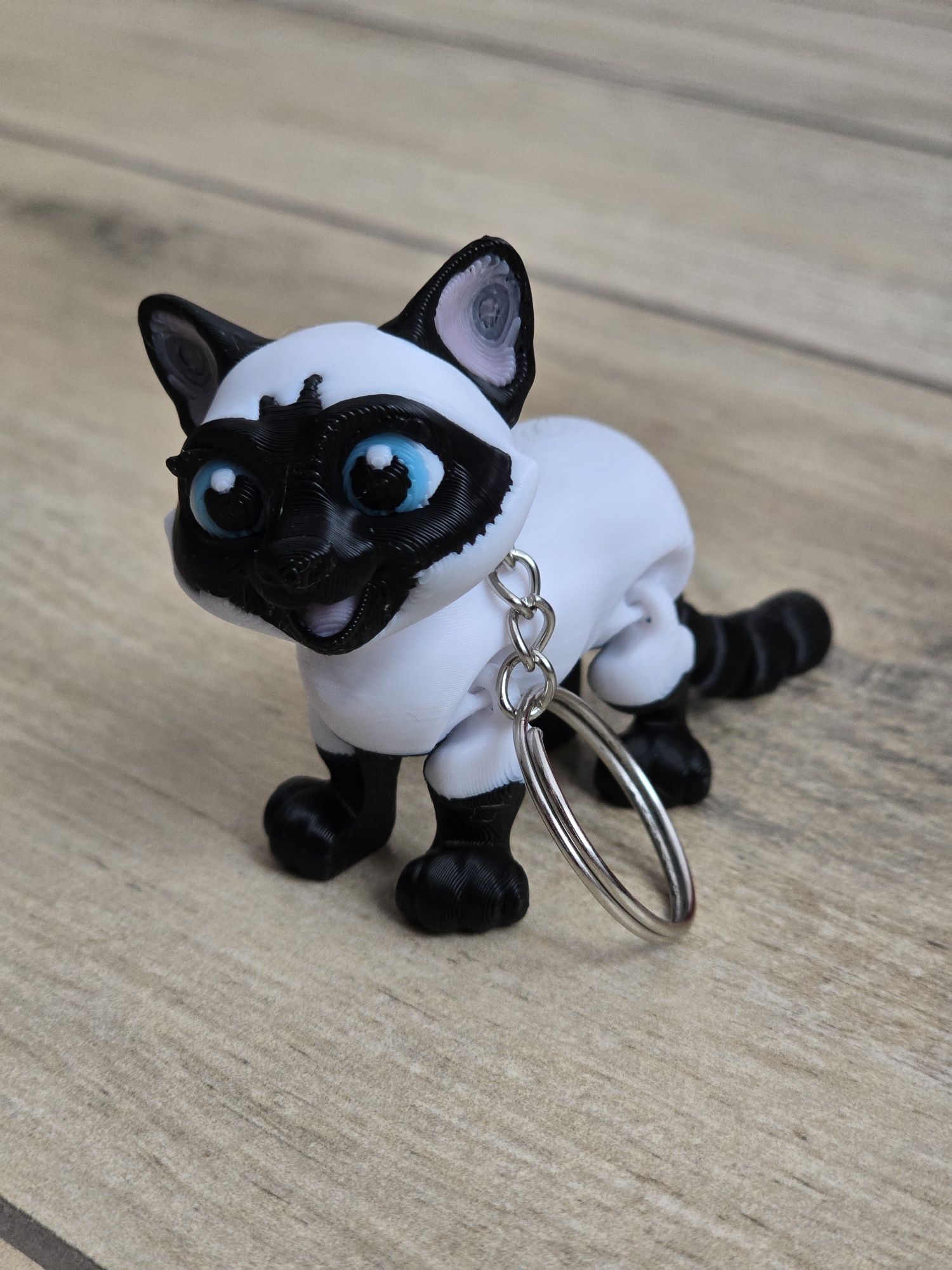 Breloczek Syjamski kot 3d - Brelok Druk3d fidget Keychain mixGadzet