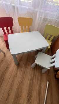 Ikea mammut, stolik i 4 krzeselka